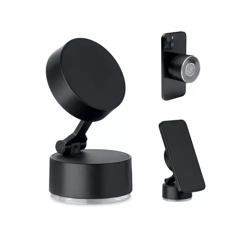 Uchwyt magnetyczny na telefon z przyssawką MAGPHONE - Czarny (MO2619-03)