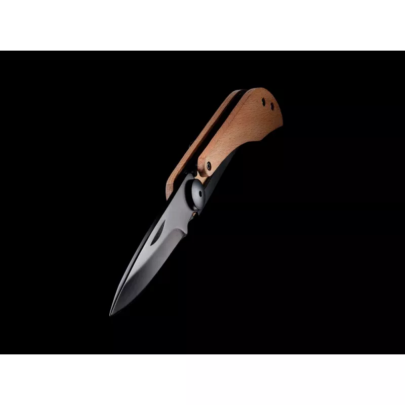 Drewniany nóż składany, scyzoryk Nemus - brązowy (P414.039)