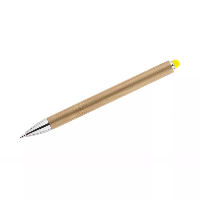 Długopis bambusowy z touch pen-em TUSO - żółty (19661-12)