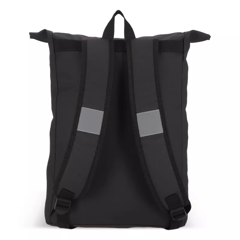 Powlekany PU plecak R-PET 600D o pojemności 20 l - czarny (LT95357-N0002)