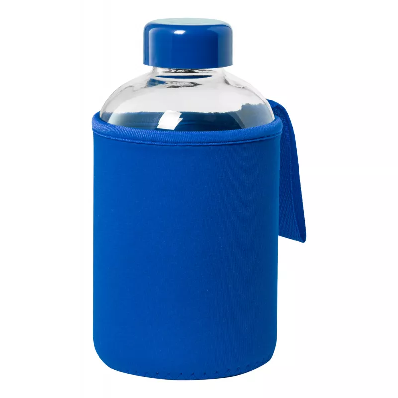 Butelka szklana w pokrowcu Flaber 600 ml - niebieski (AP721944-06)