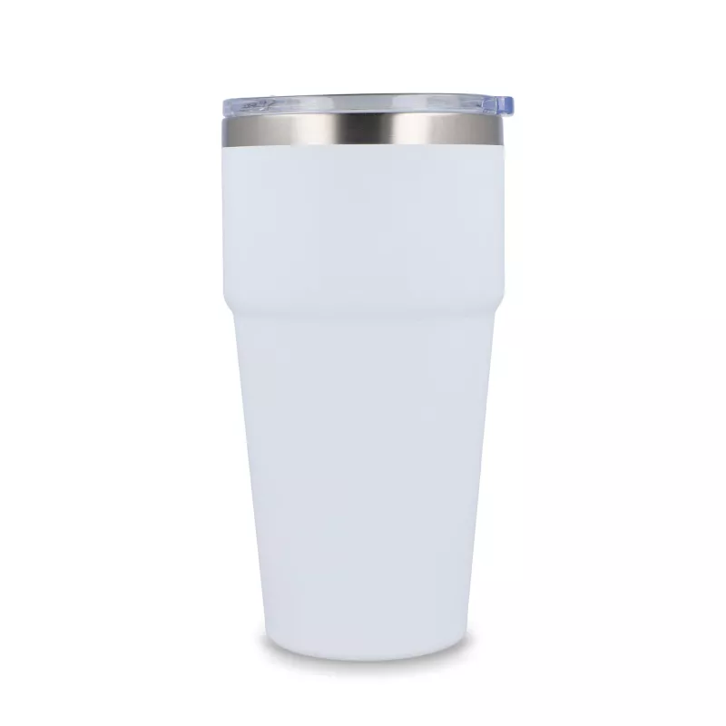 T-ceramiczny kubek do samochodu o miękkim dotyku 500ml - biały (LT98729-N0001)
