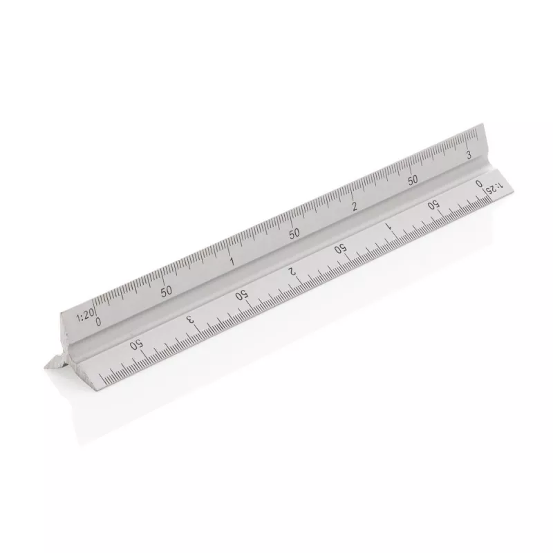 Linijka 15 cm ze skalami - srebrny (P165.142)