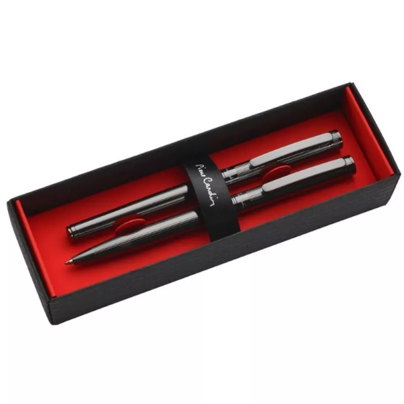 Zestaw piśmienny długopis i pióro kulkowe RENEE Pierre Cardin - ciemnoszary (B0400201IP377)