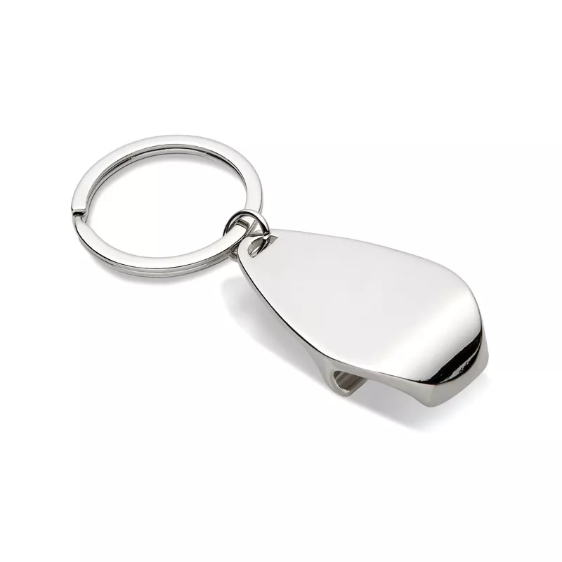 Brelok z otwieraczem do butelek metalowy HANDY - Srebrny Blyszczacy (MO8135-17)