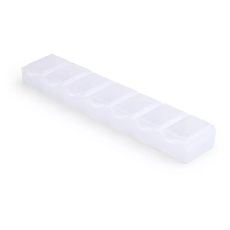 Pojemnik na tabletki z 7 przegrodami - biały (V9597-02)