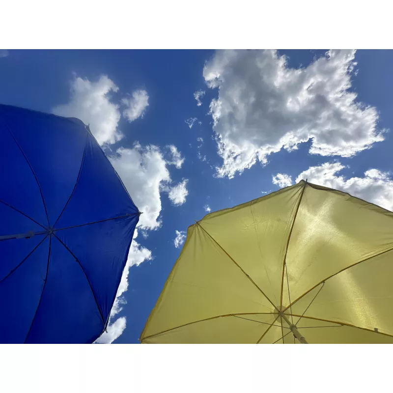 Parasol plażowy ø145 cm BEATE - niebieski (5507004)