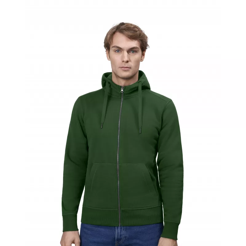 Bluza z kapturem ID CORE/zip 0638 300 g/m² - Bottle Green  (0638-BOTTLE GREEN)