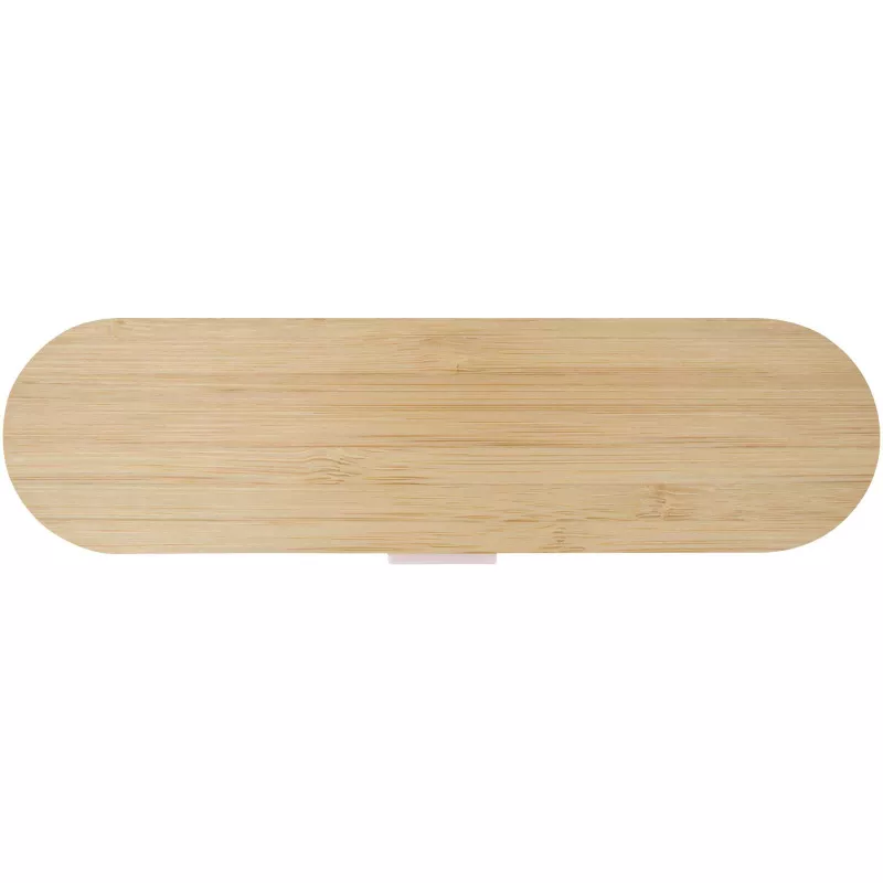 Runa zestaw sztućców z bambusową pokrywką - Jasnoróżowy (12636540)