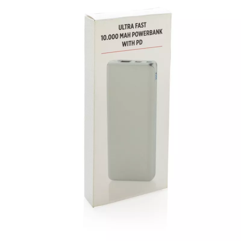 Ultra szybki power bank 10000 mAh z PD - biały (P324.673)
