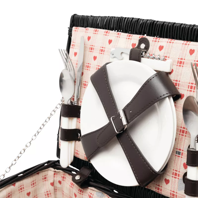 Wiklinowy kosz piknikowy - ciemnobrązowy (56-0604035)