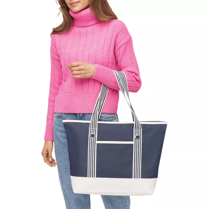 Torba plażowa - beżowy, granatowy (56-0820545)