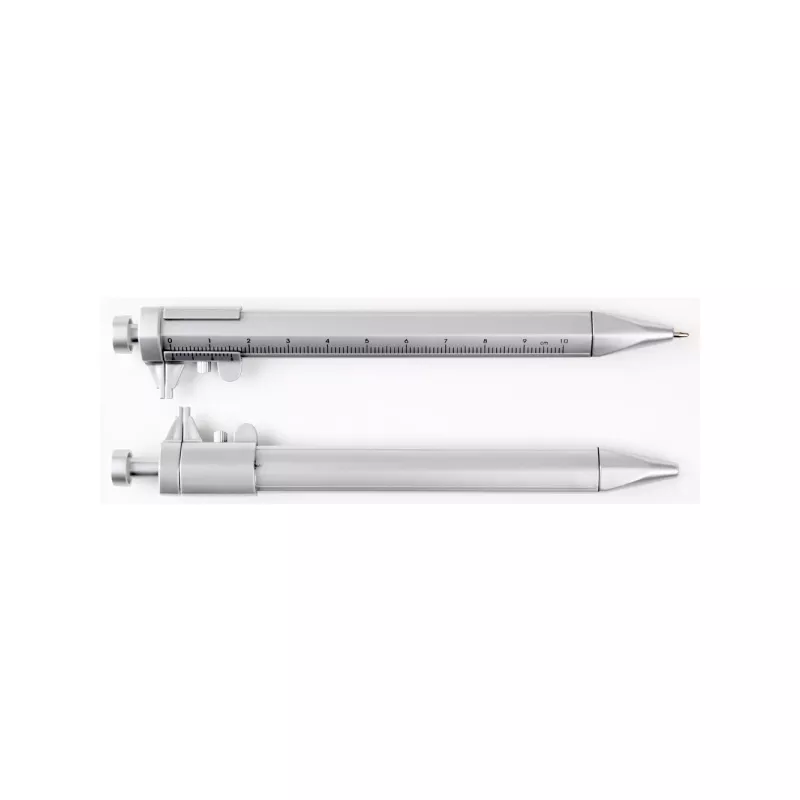 Długopis plastikowy z suwmiarką PRESCOT - szary (197207)