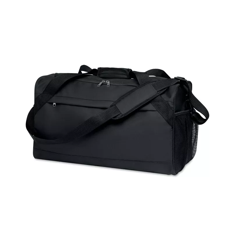 Torba sportowa z RPET 600D z odpinanym paskiem TERRA + - Czarny (MO6209-03)