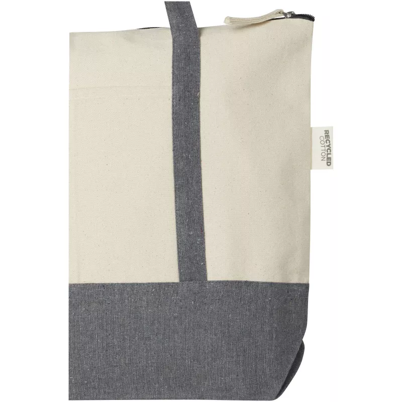 Repose torba na zakupy z suwakiem o pojemności 10 l z bawełny z recyklingu o gramaturze 320 g/m² - Piasek pustyni-Szary melanż (12064506)