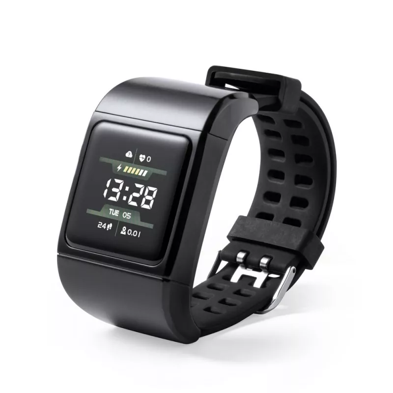Monitor aktywności, bezprzewodowy zegarek wielofunkcyjny, bezprzewodowe słuchawki douszne - czarny (V0551-03)