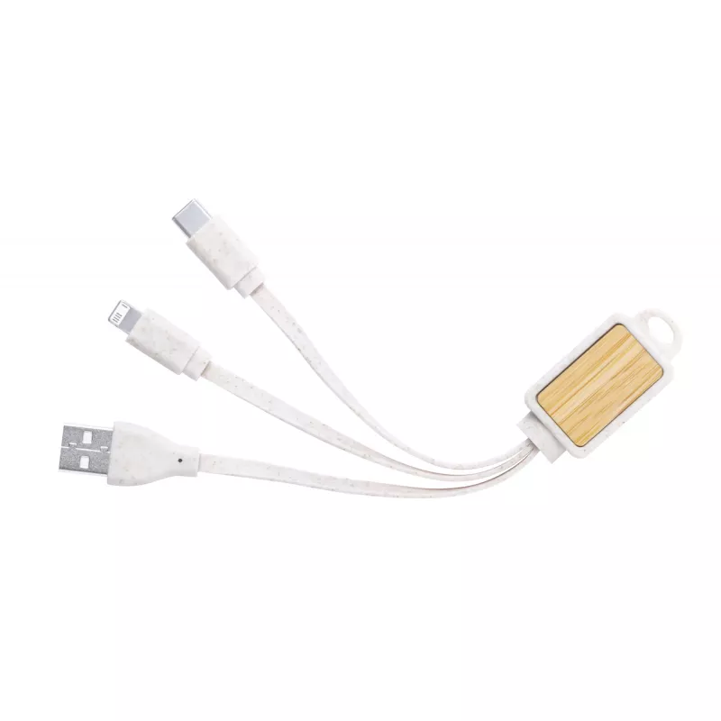 Korux kabel USB - brelok - beżowy (AP721822-00)