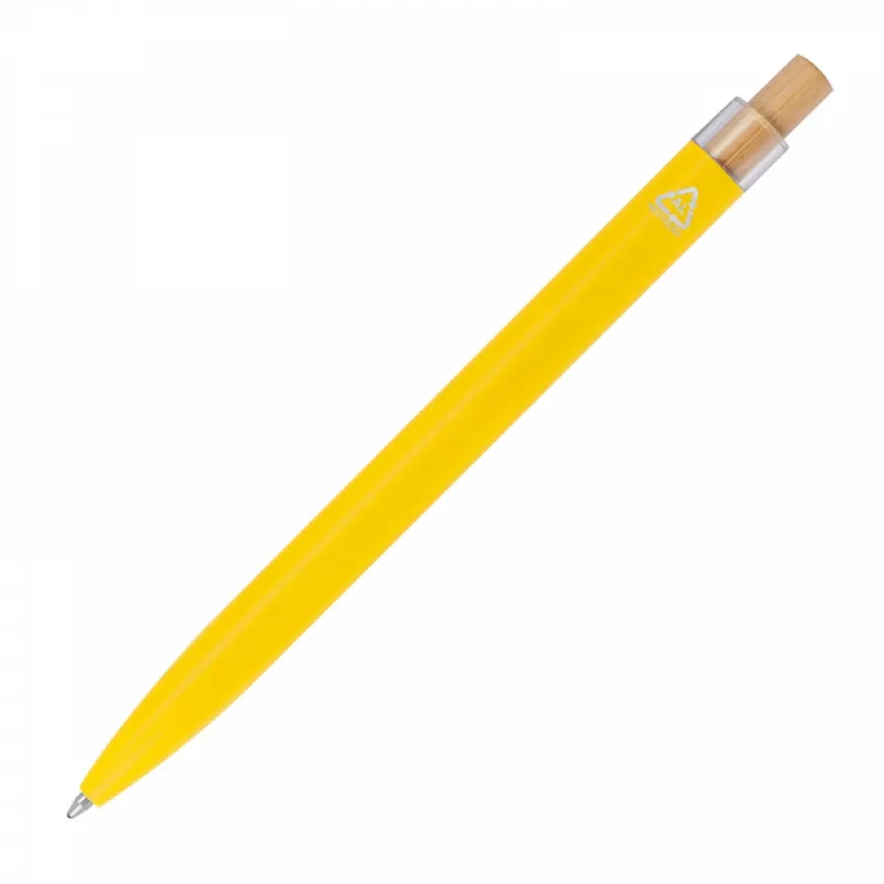 Długopis z aluminium z recyklingu - żółty (1384508)