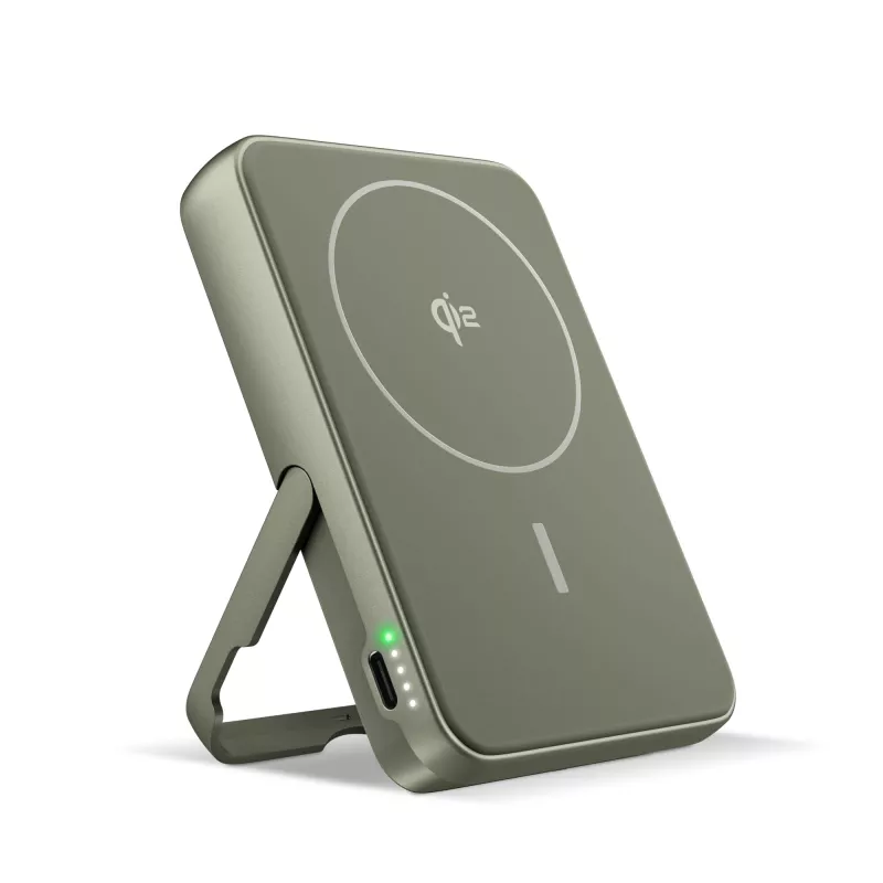 Fresh 'n Rebel Powerbank bezprzewodowy 10000 mAh kompatybilny z MagSafe - Dried Green (LT49745-N0049)