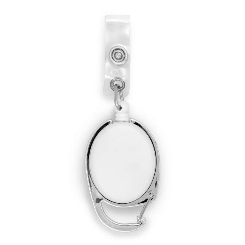 Ski pass, rozciągany przewód 75 cm - biały (V7399-02)