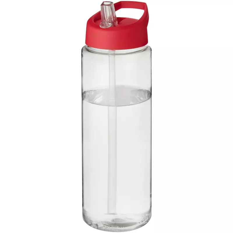 Bidon H2O Vibe o pojemności 850 ml z wieczkiem z dzióbkiem - Czerwony-Przezroczysty (21009615)