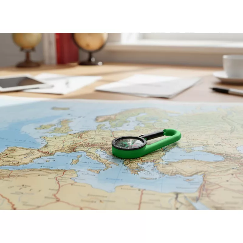 Kompas z karabińczykiem - zielony (V8682-06)