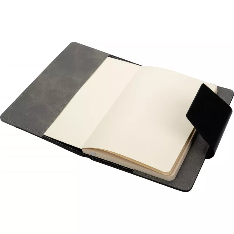 Notes A5 w linie z PU z recyklingu ASUNCION - ciemnoszary (422977)