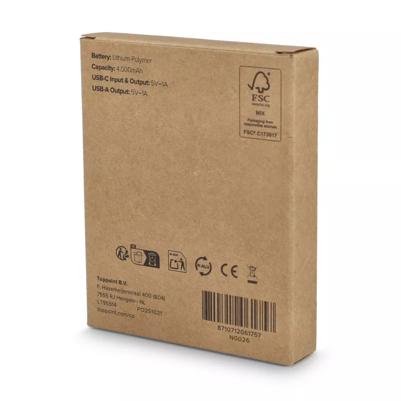 Enera Powerbank USB-C 4000 mAh R-AL - pomarańczowy (LT95514-N0026)
