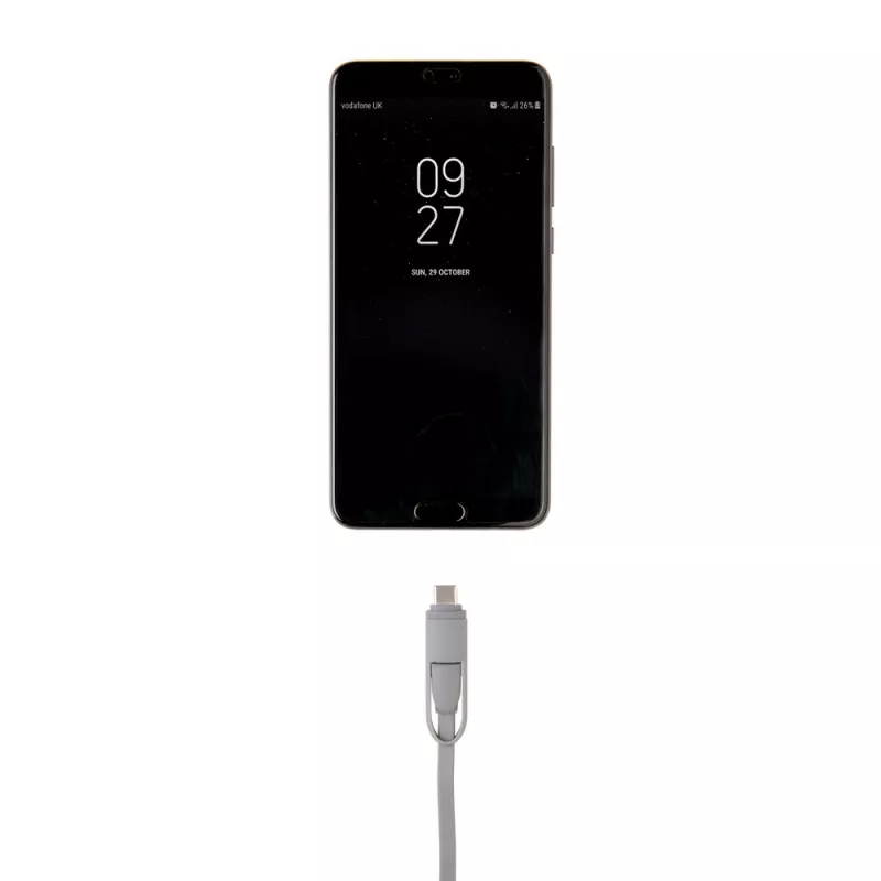 Zwijany kabel do ładowania i synchronizacji 3 w 1 - biały (P302.223)