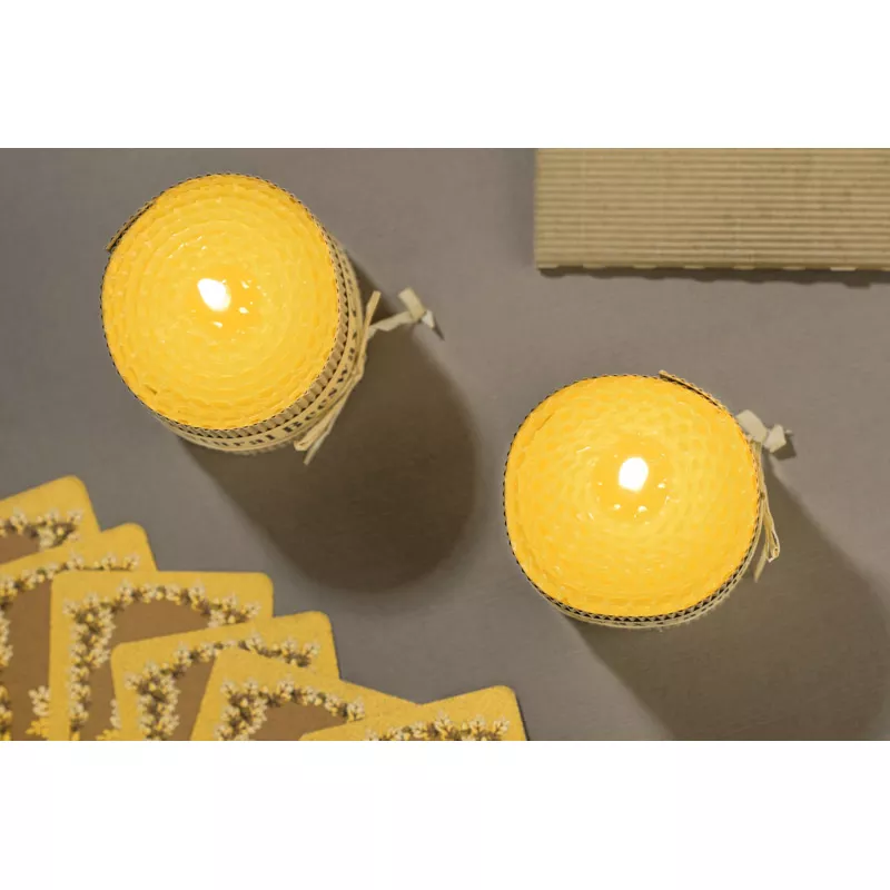 Zestaw świec HANNI - żółty (08126)