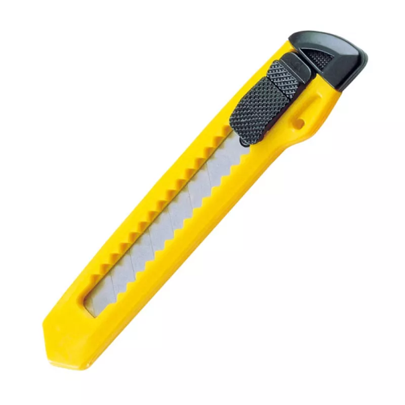 Nożyk do kartonu z łamanym ostrzem - żółty (8900108)