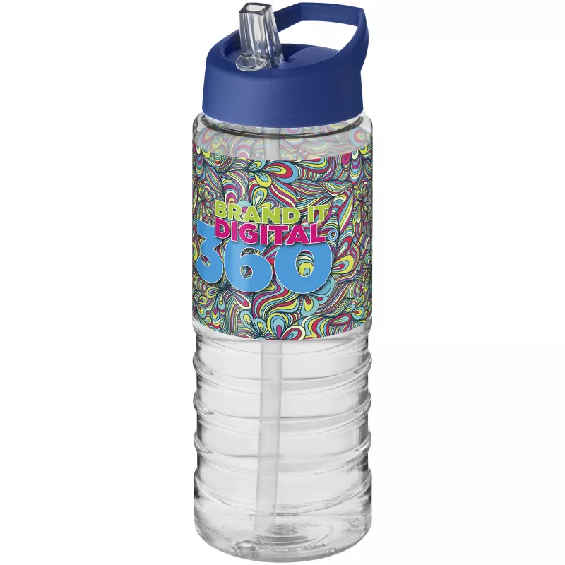 Bidon H2O Treble o pojemności 750 ml z wieczkiem z dzióbkiem - Niebieski-Przezroczysty (21087706)