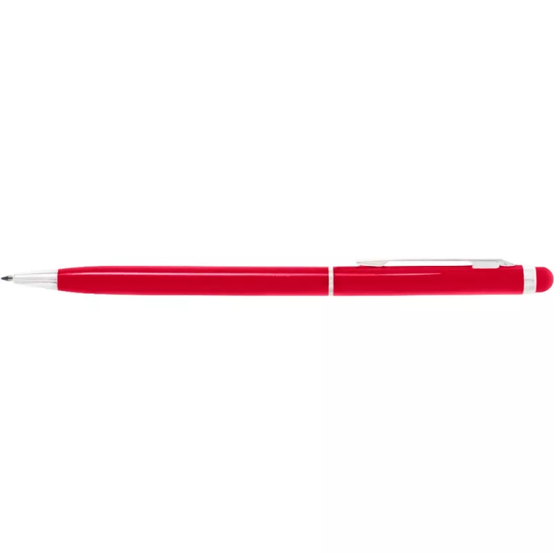 Długopis metalowy błyszczący z  touch pen-em | Raymond - czerwony (V1660-05)