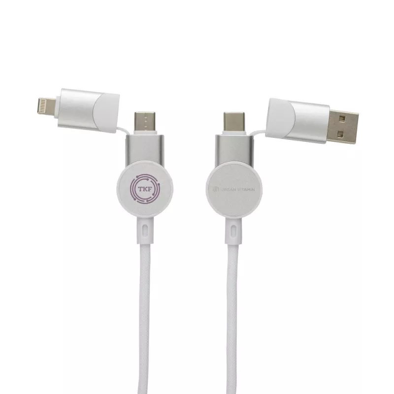 Kabel do ładowania 6 w 1 45W Urban Vitamin Oakland - biały (P302.703)