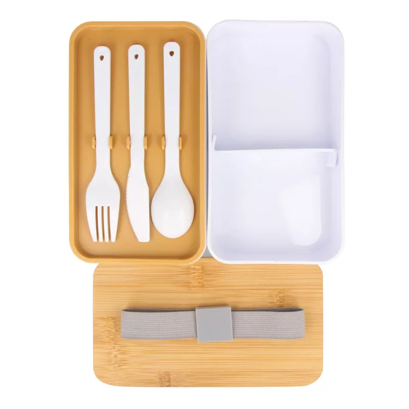 Lunchbox Bento R-PP & Bamboo - biały (LT90455-N0001)