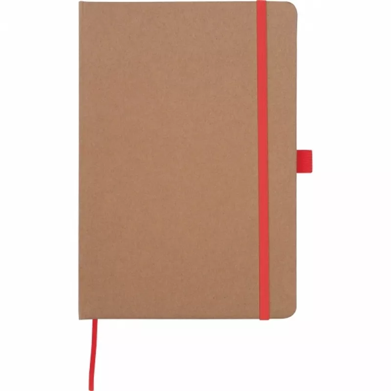 Notatnik A5 w linie z papieru z recyklingu BOURNEMOUTH - czerwony (528305)