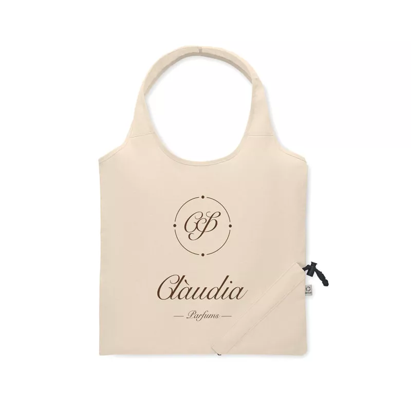 Torba składana z bawełny z recyklingu 140 g/m² CARRIE - Bezowy (MO2486-13)