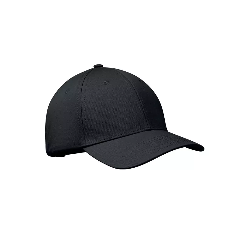 Czapka z daszkiem 6-panelowa 280 g/m² BAHAMAS - Czarny (MO2347-03)