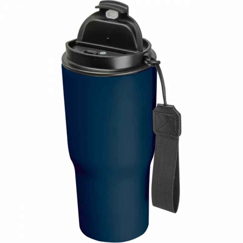 Kubek termiczny 550 ml ze stali z recyklingu DANA - granatowy (8523944)