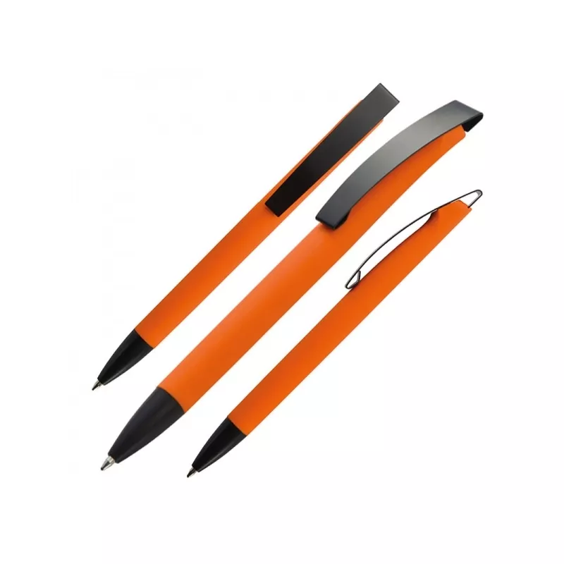 Długopis plastikowy z metalowym klipem BRESCIA - pomarańczowy (009910)