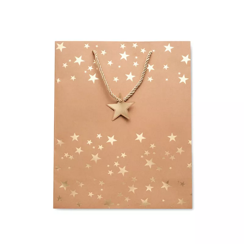 Torba prezentowa z papieru kraft 250 g/m² SPARKLE - Matowy Zloty (CX1497-98)