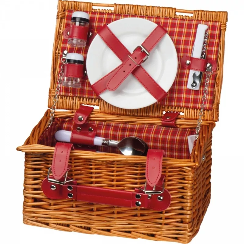 Kosz piknikowy dla 2 osób SHARON - brązowy (6085601)