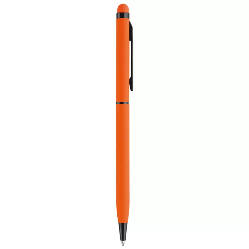 Długopis aluminiowy Stylus gumowany - pomarańczowy (LT87761-N0026)