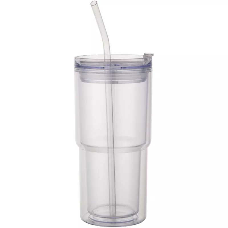 Kubek plastikowy Archer o pojemności 480 ml z podwójnymi ściankami - Przezroczysty bezbarwny (10096701)