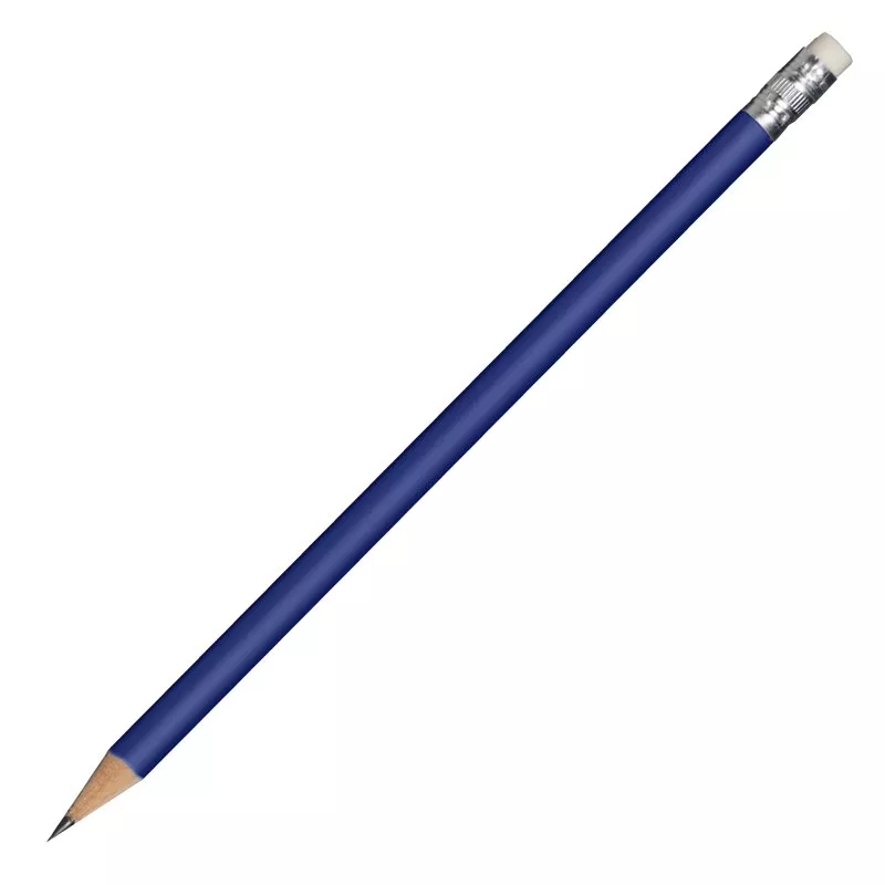 Ołówek drewniany z gumką - granatowy (R73771.42)
