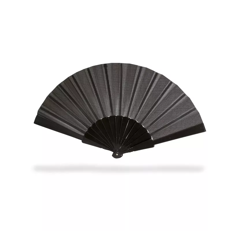 Wachlarz plastikowy z ABS FANNY - Czarny (KC6733-03)