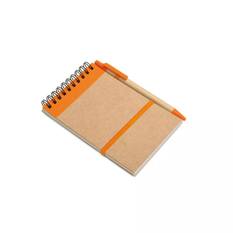 Notes A6 z długopisem 70 kartek gładkie SONORA - Pomaranczowy (IT3789-10)