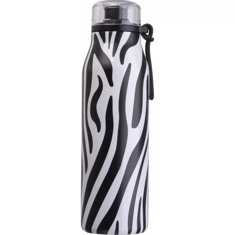 Butelka termiczna stalowa z recyklingu GRAND HAVEN MoLu 640 ml - czarny (534903)