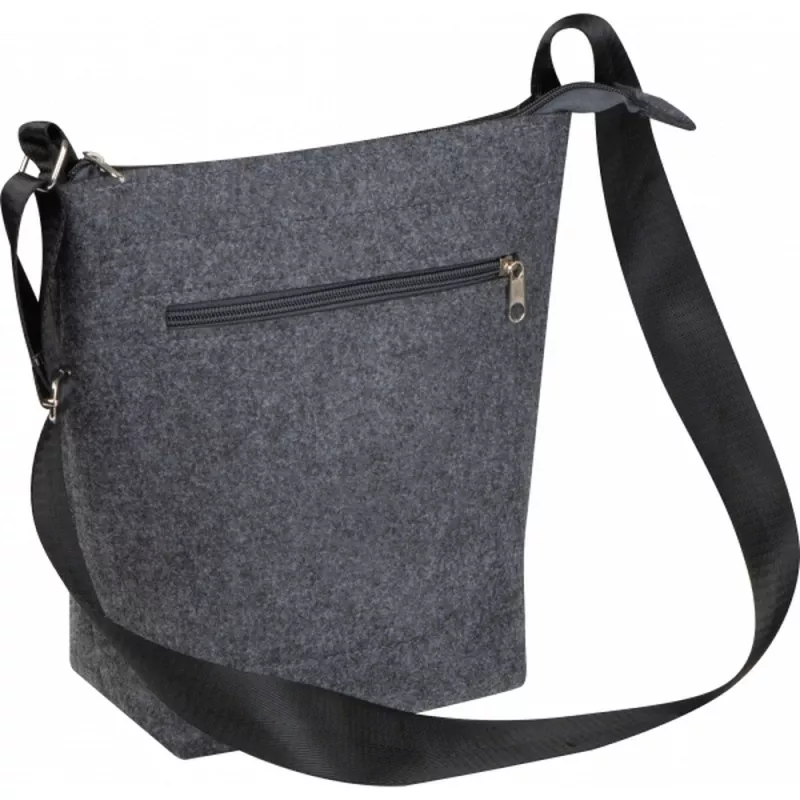 Torba filcowa na ramię rPET LAGOS - ciemnoszary (431377)