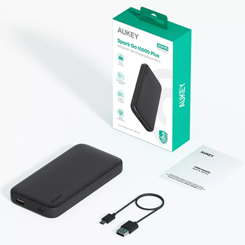 Power bank 10000 mAh Aukey - czarny (VAM13-03)